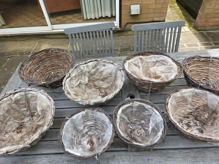 Photo of free 8 old hanging baskets (Fishers Green SG1) #2