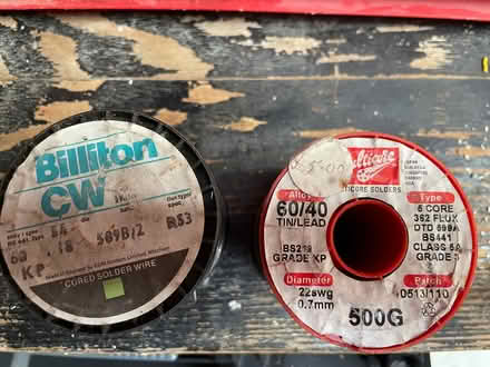 Photo of free 2 large rolls of solder (M27 Swinton) #1