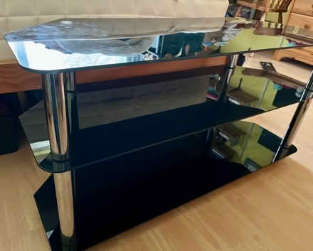 Photo of free Glass TV table (Bookham) #1
