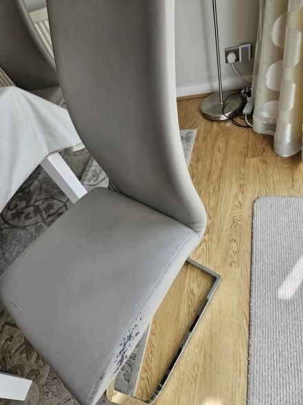 Photo of free 6 beige leather dining chairs (Horsham) #3