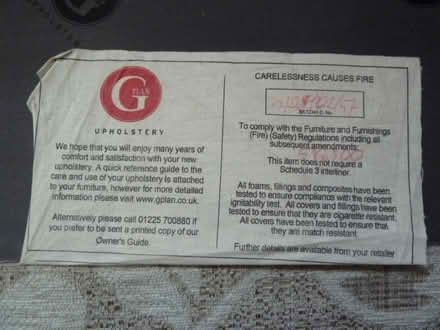 Photo of free Gplan 3 seat sofa (Littlehaven) #3