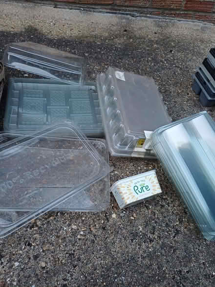 Photo of free New growing season! Plastic seed trays & odd size covers. (Bromham MK43) #2