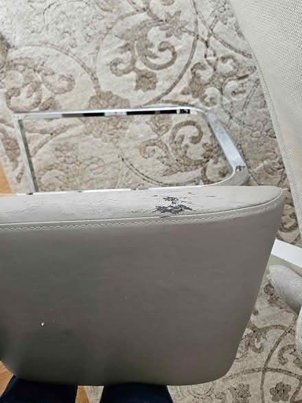 Photo of free 6 beige leather dining chairs (Horsham) #2