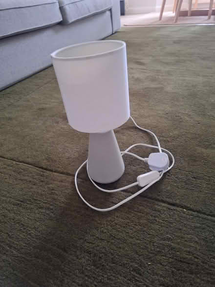 Photo of free White side table lamp (LS17 5BE) #1