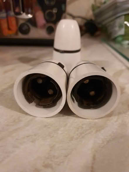 Photo of free 3 standard size bayonet light fittings. (Congleton CW12) #1