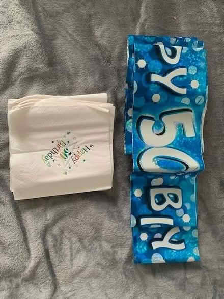 Photo of free 50th birthday banners and serviettes (Edgbaston B5) #1