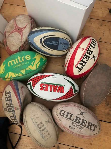Photo of free 9 rugby balls (Bear Flat BA2) #1