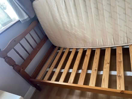 Photo of free Wooden single bed frame with Dunlopillo mattress (The Hamptons KT4) #2