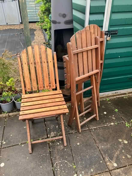 Photo of free Folding Garden chairs, X3 (Bromsgrove, B60) #2