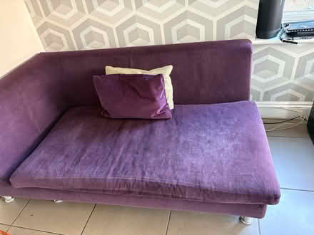Photo of free Small purple sofa (TW11) #1