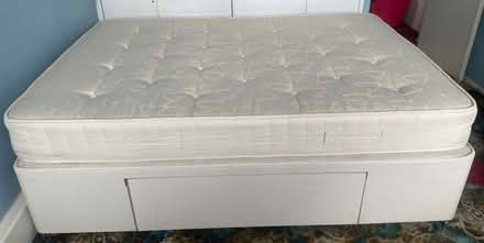 Photo of free Double Divan Bed with Storage Drawers & Clean Mattress (Clapham Junction SW11) #1