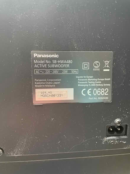 Photo of free Panasonic Subwoofer (Grove Park SE12) #2