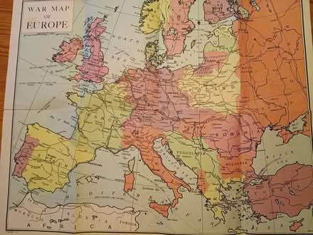 Photo of free Map of Europe from circa 1939 (Ipswich, IP4) #1