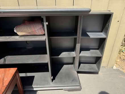 Photo of free Wooden cabinet-desk w compartments (1075 Valencia Avenue) #3