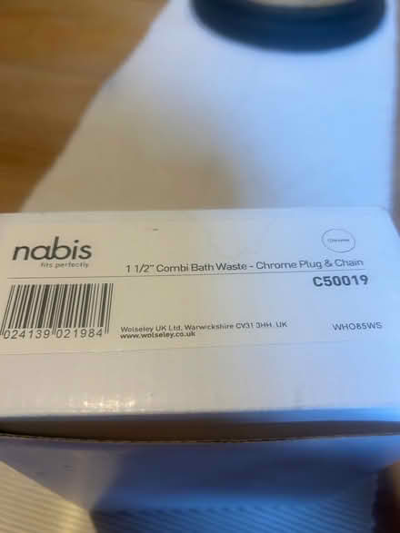 Photo of free 1.5 inch combo bath waste unused (Harrogate HG2) #2