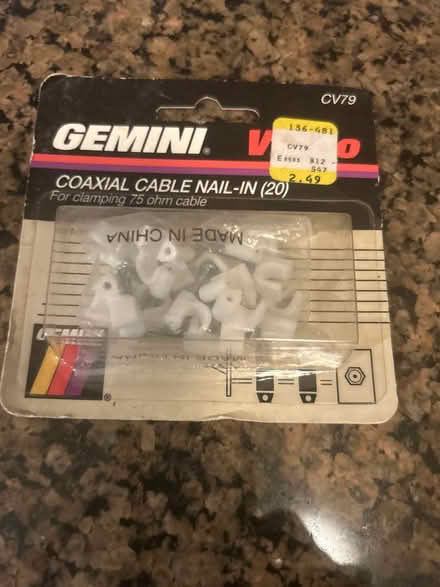 Photo of free Coaxial cable nail in (Friendship Heights) #1