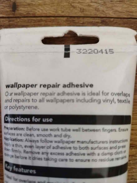 Photo of free Wallpaper reoair adhesive (Northcourt OX14) #2