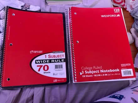Photo of free 2 red spiral notebooks (worcester) #1