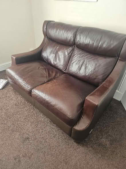 Photo of free 2 x 2 seater leather sofas (Menstrie FK11) #3