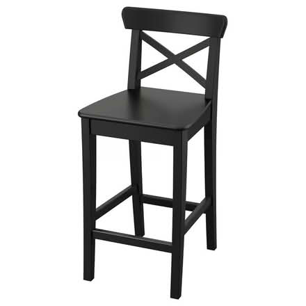 Photo of free Ikea black wooden bar stool (St Ives PE27) #3