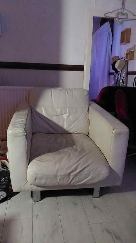 Photo of free Two DFS real leather cream Armchairs (New Brighton CH45) #1