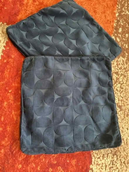 Photo of free 2x navy cushion covers (Bedfont TW14) #1