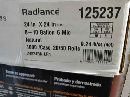 Photo of free Case of 8-10 gallon trash bags (Saugus) #1