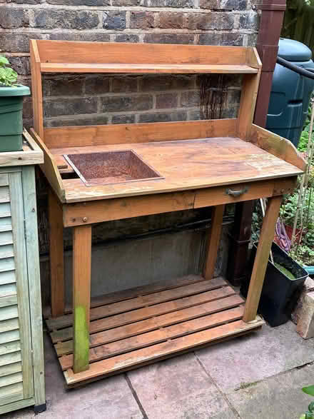 Photo of free Potting bench with drawer (Wood Green N22) #1