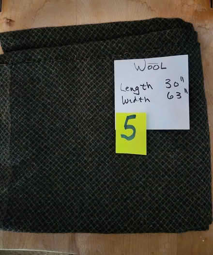 Photo of free Wool fabric #4, #5, dark green (Wellington Village) #2