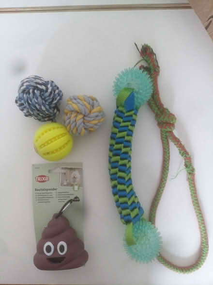 Photo of free Dog toys and a poo bag dispenser (TN34 Halton (West Hill - Ore)) #1