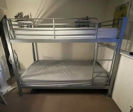 Photo of free Sturdy metal bunk beds (Sidley) #1