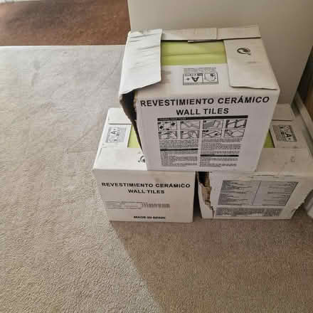 Photo of free Three boxes lime green metro tiles (Broadbridge Heath, RH12) #1