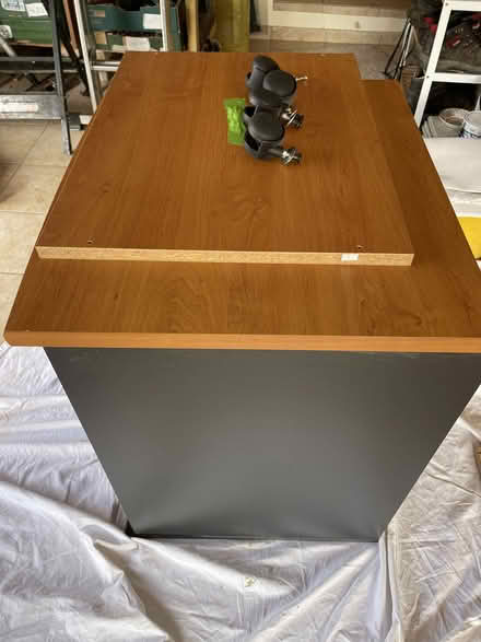 Photo of free Home office desk, 2 drawer pedestal and computer workstation (Shutlanger NN12) #2