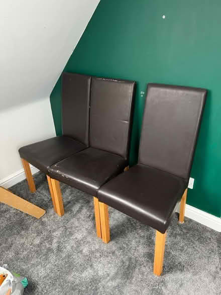 Photo of free 6x dining chairs (Walton Cardiff) #2