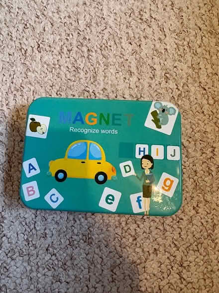 Photo of free Tin of magnetic letters and numbers (Frome Stonebridge area) #1
