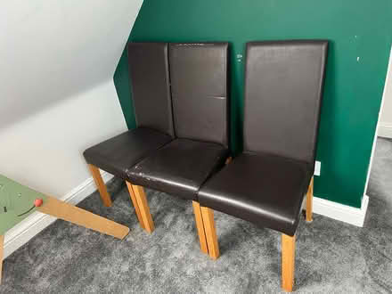 Photo of free 6x dining chairs (Walton Cardiff) #1