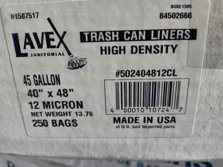 Photo of free Case of 45: gallon trash bags (Saugus) #1