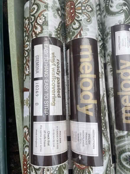 Photo of free Green vinyl floral wallpaper x7 (AL2 park street) #2