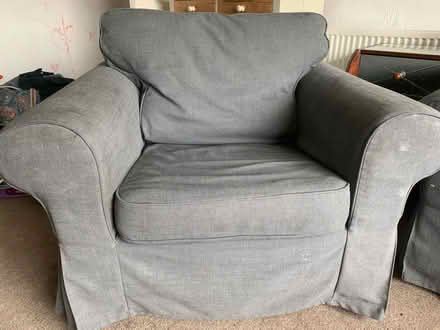 Photo of free 3 seater couch & Chair and pouffe (New Mills SK22) #4