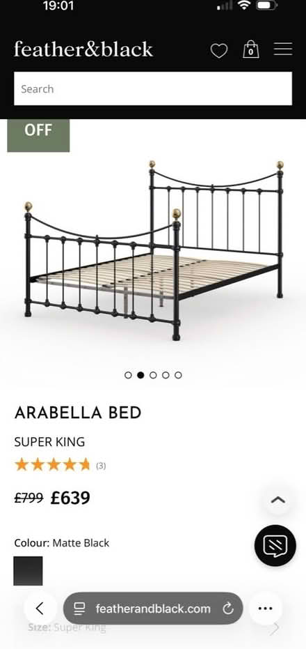 Photo of free Super King sized metal bedframe (Balham SW12) #4