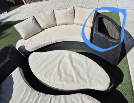 Photo of free Rattan 3 piece garden sofa. (Addiscombe CR0) #3