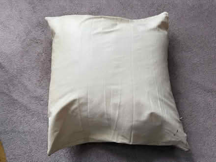 Photo of free Large cream faux leather cushion (Anerley SE20) #1