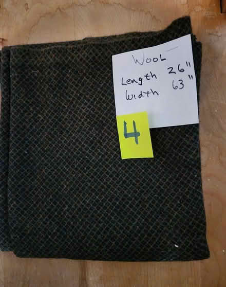 Photo of free Wool fabric #4, #5, dark green (Wellington Village) #1