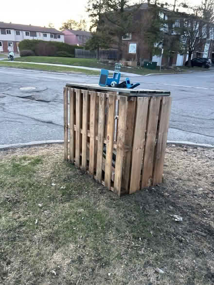 Photo of free Garbage/recycling bin shed (Blackburn Hamlet) #3