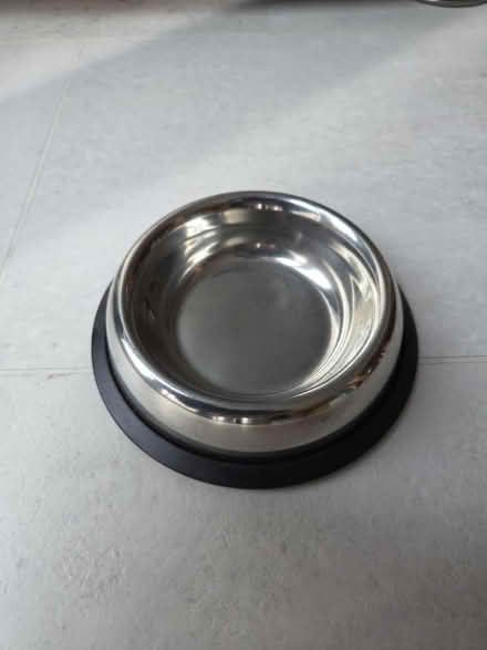 Photo of free Metal pet food / water bowl unused (Emerson Valley MK4) #1