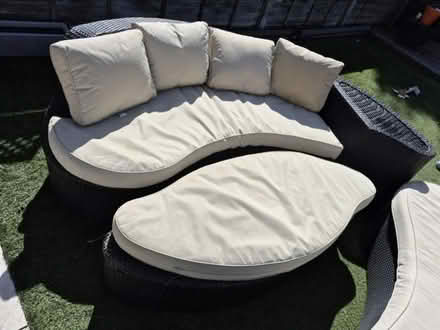 Photo of free Rattan 3 piece garden sofa. (Addiscombe CR0) #1