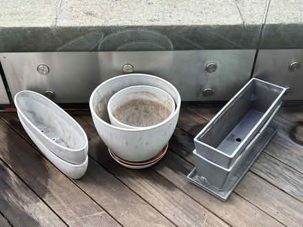 Photo of free 6 flower pots - Ecopots (made from recycled plastic waste) (Clerkenwell EC1N) #1