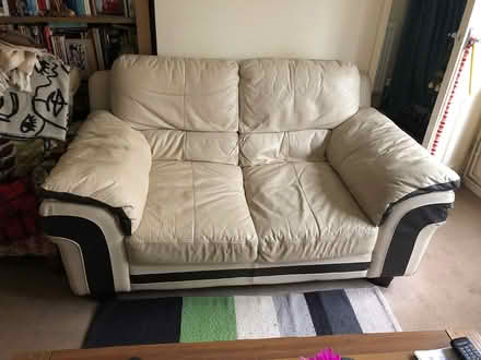 Photo of free Two seater leather sofa x2 (Castle Ashby NN7) #2