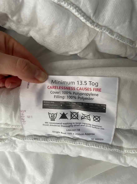 Photo of free Single duvet (Houghton-le-Spring DH5) #3