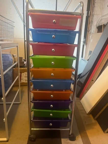 Photo of free Set of coloured plastic drawers (Shelton SY3) #1